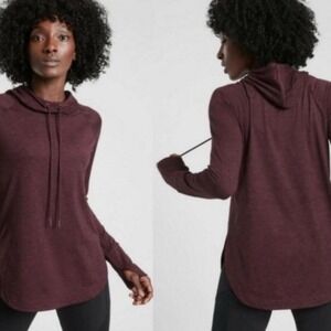 Athleta Women's XS Uptempo Hoodie Long Sleeve Pullover Run Lounge Sweatshirt.
